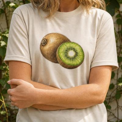 Vintage Botanical Kiwi Shirt: Antique Illustration, Soft Cotton Tee