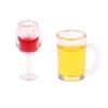 5Pcs 1:12 Dollhouse Miniature Wine Cup Beer Mug Wine Bottle Model Doll Decor Toy