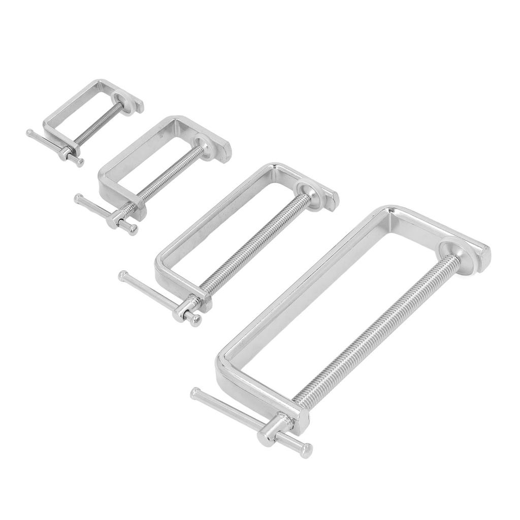 Набор из 4 шт. Промышленная С-струбцина Нескользящий коврик Быстрая фиксация С-струбцина из стали A3 для мастерской