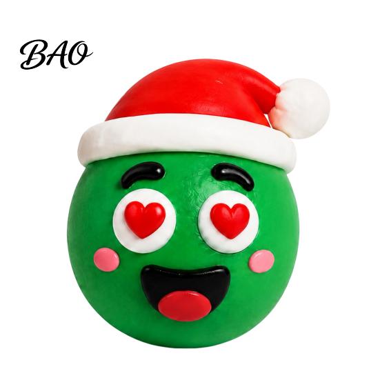 Stress Ball with DIY Expression Accessory 1/5Pcs Christmas Relief Toy, Reindeer Snowman Toy Detachable Accessory, Soft Squeeze Sensory Party Favors
