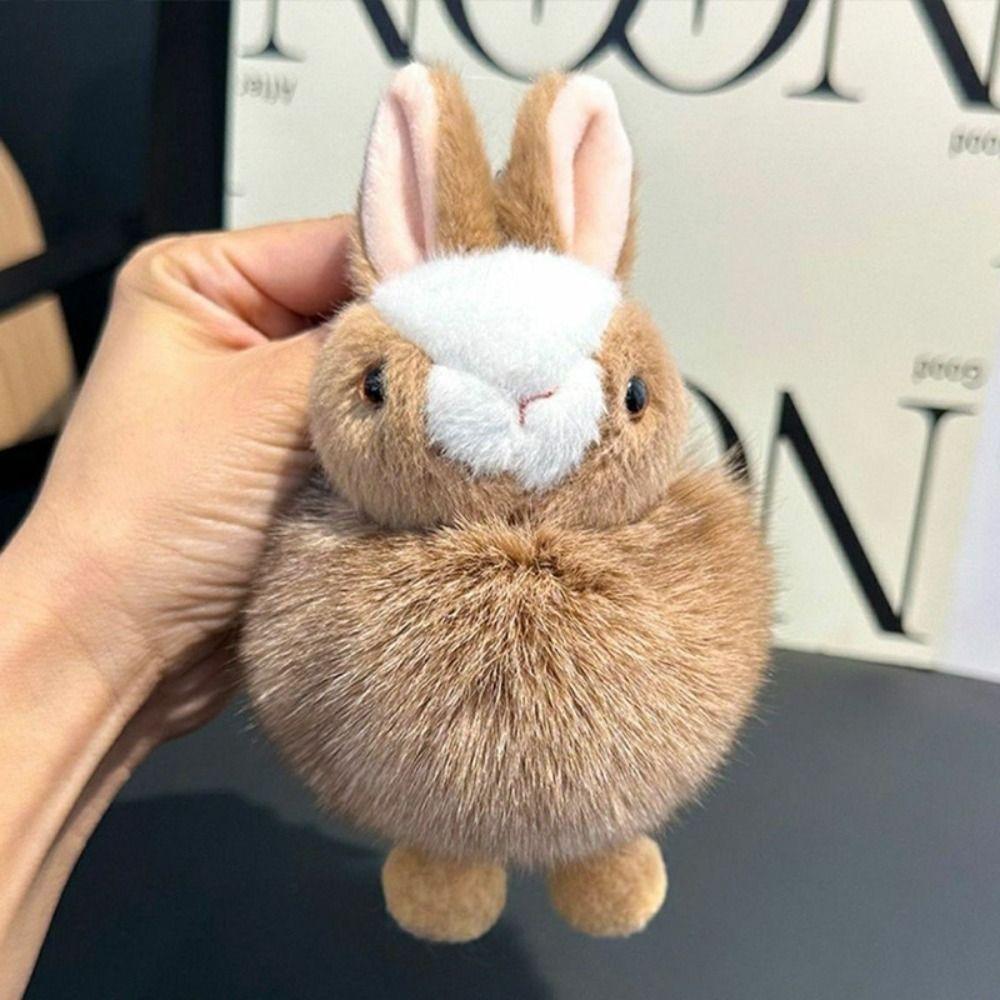 Кукла-кролик, кулон, пушистый помпон для волос, брелок, модная сумочка в виде маленького кролика