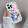 N48 Цветочный пион Ваза Волнистый чехол для телефона для iPhone 15 14 Pro Max 8 Plus Samsung S24 S23 Ultra A54 A14 A34 Xiaomi Redmi 13C Huawei Honor Мягкая задняя крышка