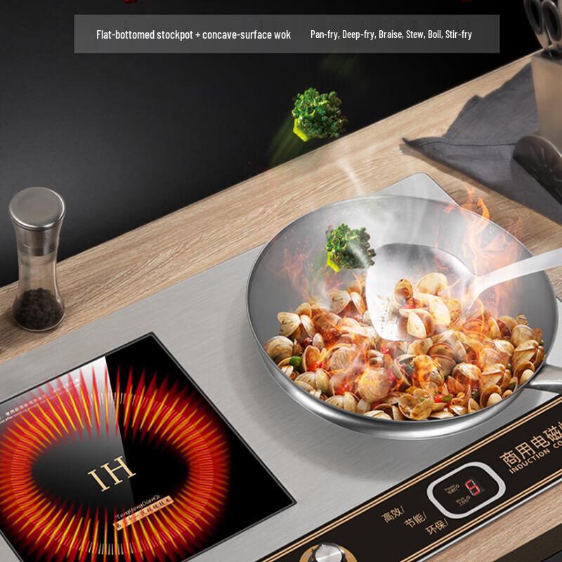 Songrun Commercial Embedded Flat & Concave Induction Cooker