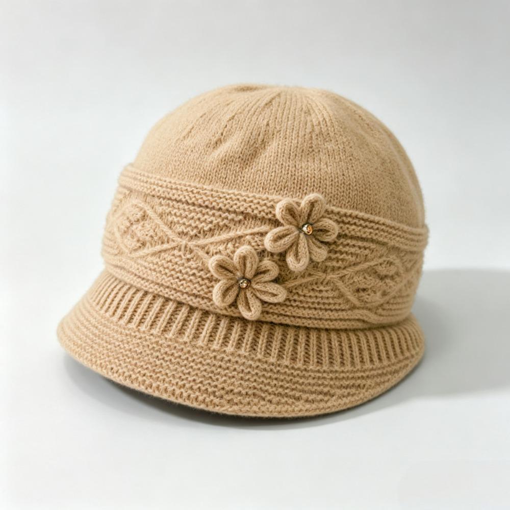 Thickened Mom Knit Hat Fleece Lined Fisherman Hat Gift Ready Warm Winter Hat  Winter Commuting