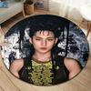 Круглый ковер KimMingyu, Ковер для гостиной, спальни, дивана, игровой комнаты, Декор, Нескользящий коврик для пола