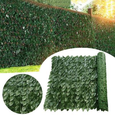 Листья искусственной изгороди Искусственный плющ Трава Настенный фон Устойчивый к УФ-лучам Искусственное озеленение Декор для стены для балкона Конфиденциальность Сад Патио Задний двор
