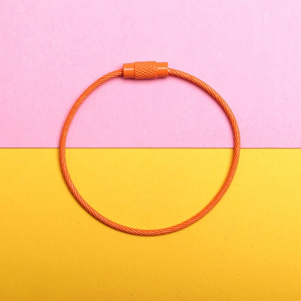 5/10pcs Screw DIY Rope Rotating Metal Material Key Ring Wire Ring Key Chain Buckle