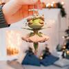 Милый брелок для ключей в виде танцующей лягушки из акрила, многофункциональный 2D-кулон для зеркал автомобиля, рюкзаков и праздничных украшений, для подарков на Рождество или день рождения