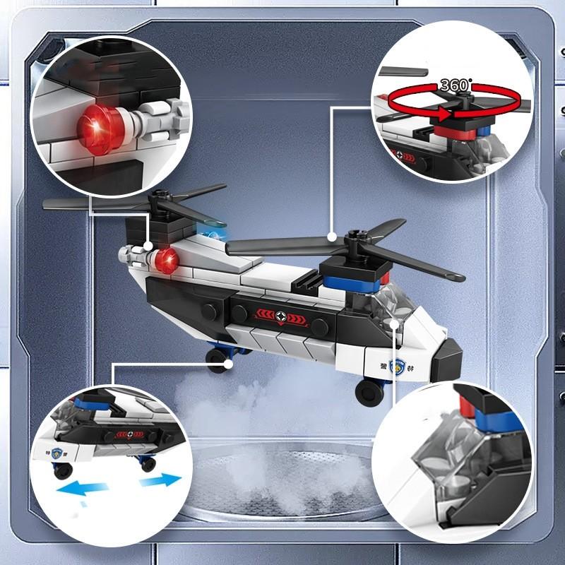 SWAT Super Police City Plane Building Blocks Двухроторный вертолет Известный автомобиль DIY MOC Классическая модель Кирпичи для детей Наборы