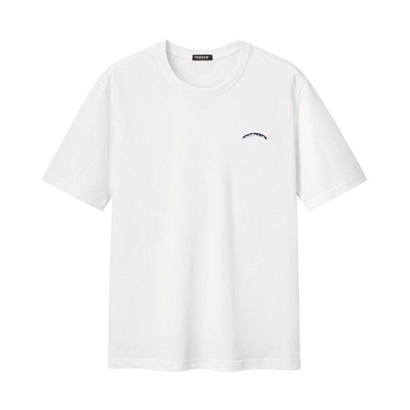 Thousand Paper Cranes Men's Short-Sleeved T-Shirt, Men's Summer Pure Cotton 2024 New Trendy Three-Dimensional Letter Print Top 21966