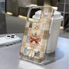 Клетчатый чехол-бампер для iPhone 17 16 15 14 13 12 11 Pro Max, противоударный, мягкий, чехол-обложка для телефона 13 Pro Max 15 16 17 Air