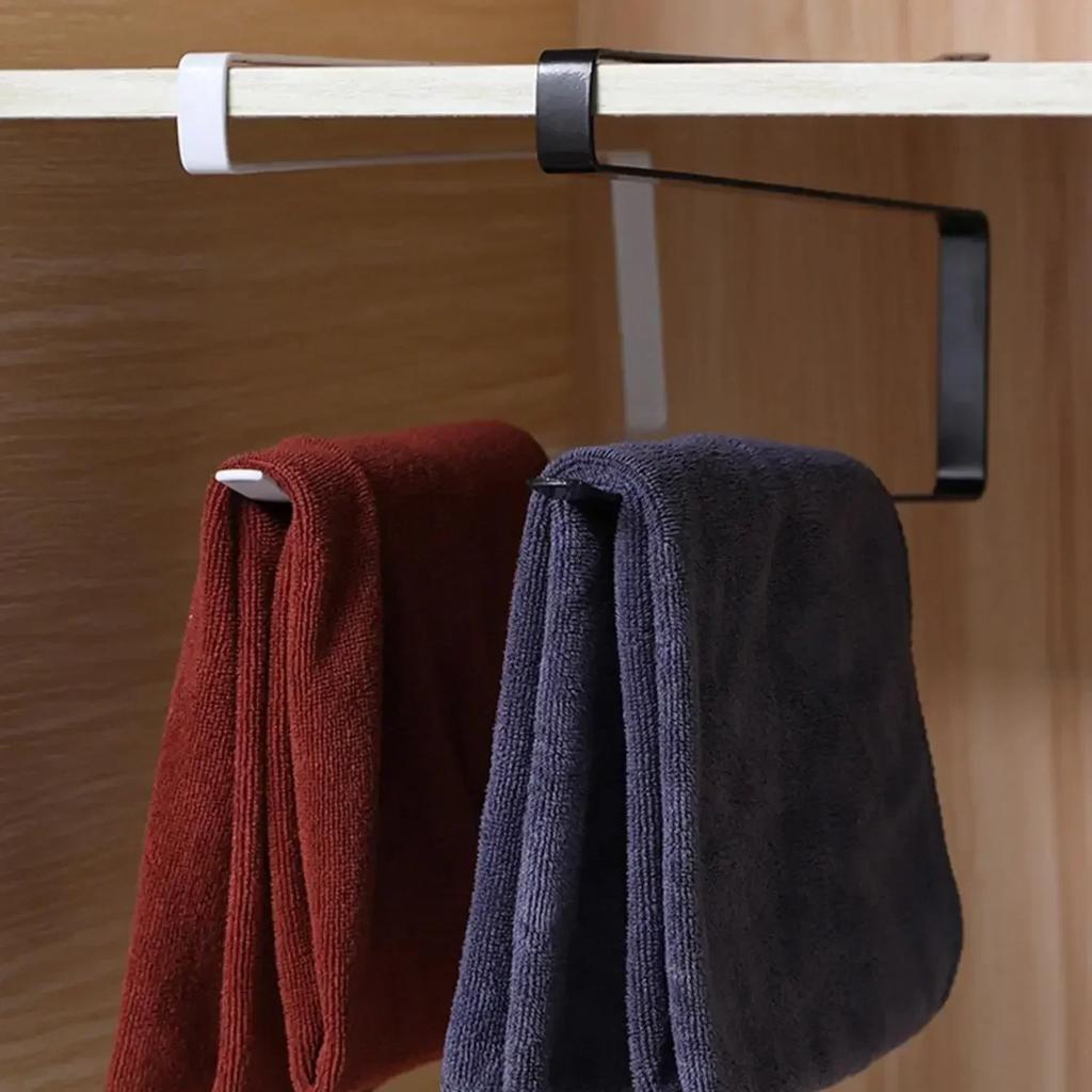 Kitchen Paper Roll Holder Towel Hanger Rack Cabinet Rag Hanging Shelves Organizer Shelf Toilet Paper Holder Storage Accessories