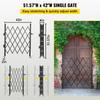 Single Folding Security Gate, 94 × 122 cm(W × H) Folding Door Gate, Steel Accordion Security Gate, Flexible Expanding Security Gate, 360° Rolling