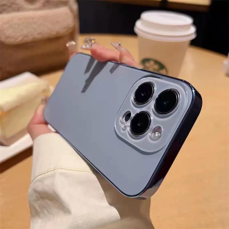 For IPhone 16 ProMaxAG Frosted Phone Case for Apple 14 Electroplated Original Color 15 Anti Drop Explosive Model