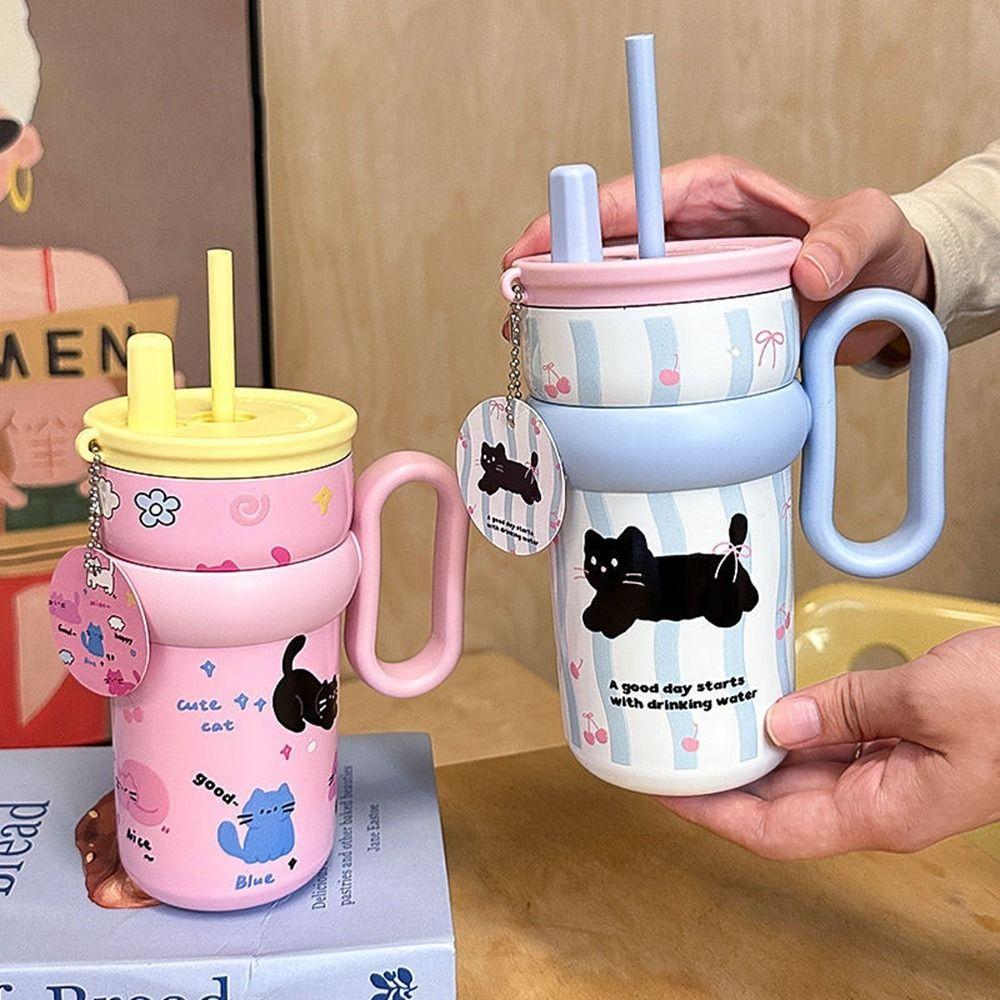 Изолированная бутылка для воды из нержавеющей стали 316, большая емкость, изолированная кружка, милая кофейная кружка, подарок