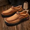 Handmade Genuine Leather Shoes Men Casual Comfort Flats Moccasins Tooling Shoes Slip On Loafers Durable