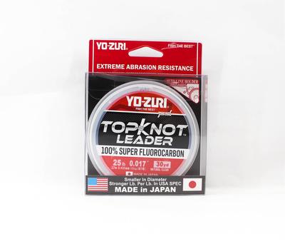 Yo Zuri Поводок Duel Topknot из флюорокарбона 25 фунтов 30 ярдов 0,435 мм R1230-NC (0678)