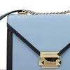 Michael Kors Whitney Whitney Сумка-конверт на цепочке с золотой пряжкой для ежедневного ношения Сумка через плечо с клапаном из кожи Женская синяя