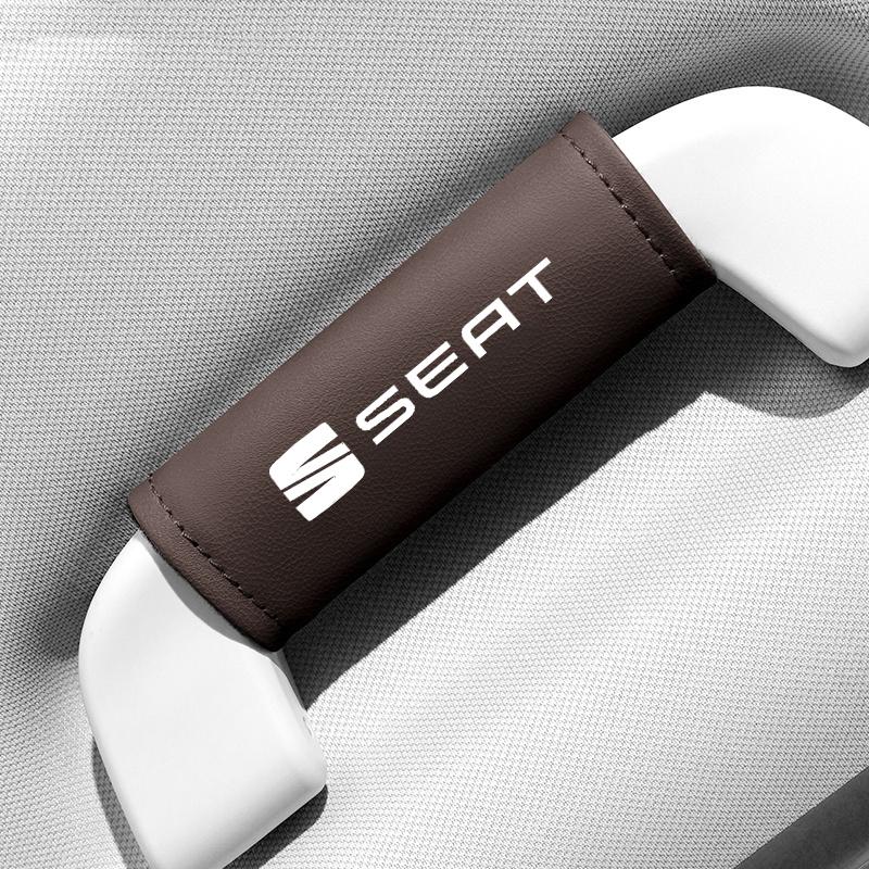 Car Roof Armrest Pull Cover Handle Gloves Protector For Seat Leon 5F Mk3 Ibiza 6J Tarraco Ateca Alhambra Decoration Accessories