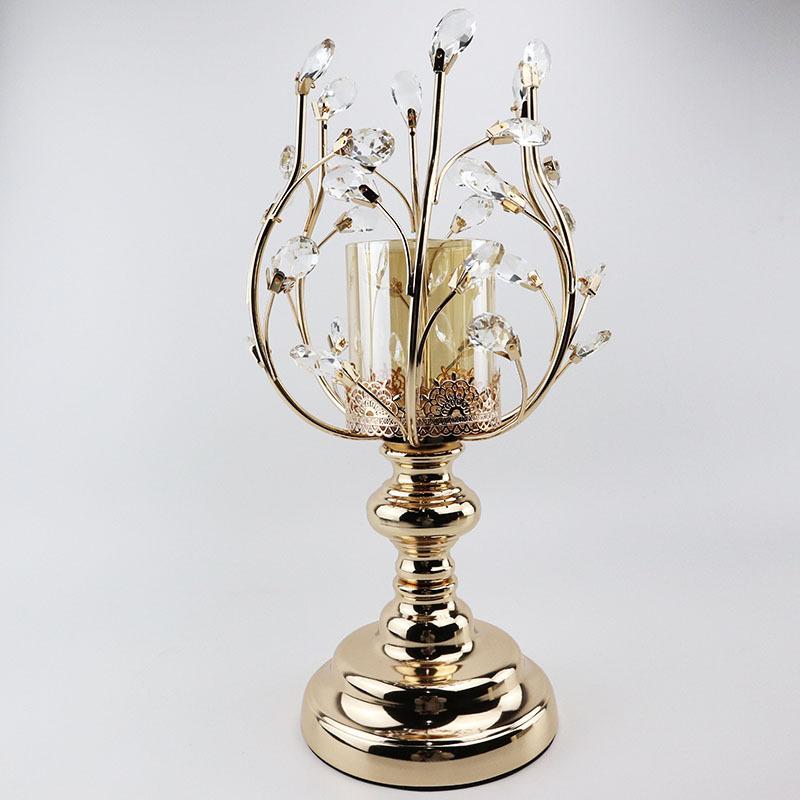 Европейский подсвечник, хрустальный металлический подсвечник, украшения, свет, роскошь, американский домашний обеденный стол, реквизит для ужина при свечах, романтика