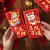 6pcs Cartoon 2025 Snake Year Red Envelopes Traditional Gifts Packing Bags  Kids Gift