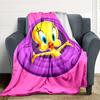 1 шт. Фланелевое одеяло Tweety Looney Tunes, Мягкое, приятное для кожи, с цифровой печатью, Различные размеры в наличии для семьи, друзей, на день рождения