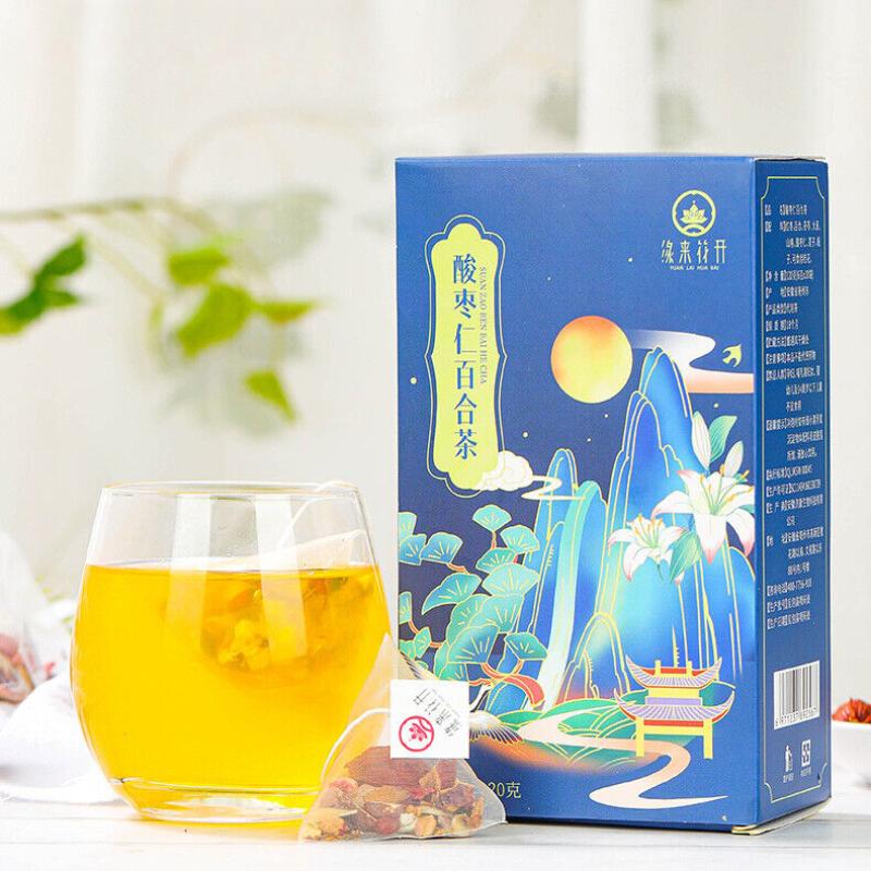 Чай из семян ююбы и лилии пория - легкий чай для здорового сна, расслабляющая травяная смесь 120 г