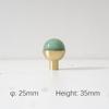 Tinyhob Natural Green Marble Brass Furniture Knob with Plate / Handles for Cabinets and Drawers Knobs Wardrobe Pulls