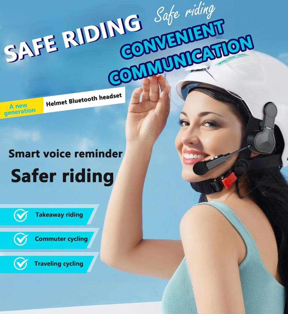 New Bt9 Motorcycle Bluetooth Helmet Headset Double Ears 800Mah 5.3Bt Waterproof Voice Control Hands-Free Call Music Player