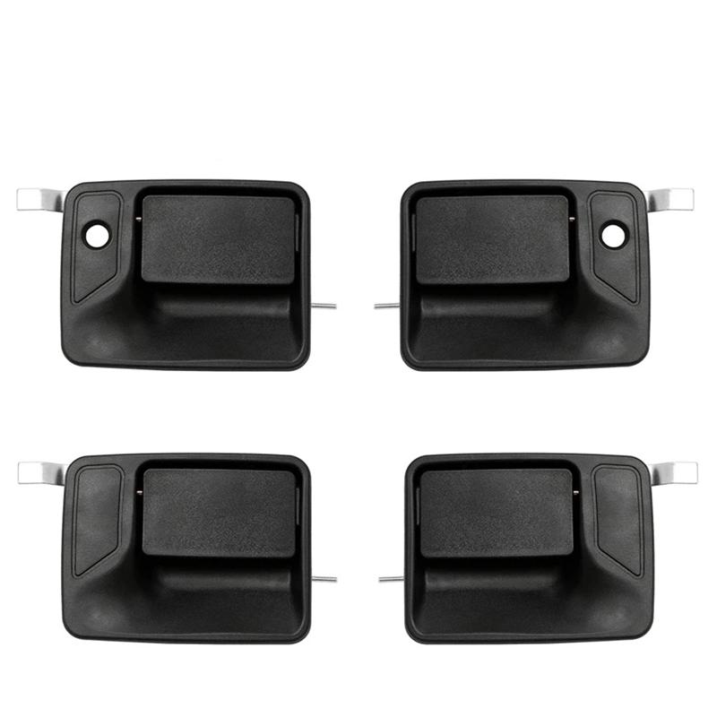 4Pcs Exterior Door Panel Handle Kit For Ford F-250 99-16 F350 7C3Z2522405AA 4C3Z2522404AAA 7C3Z2626601AA 7C3Z2626600AA
