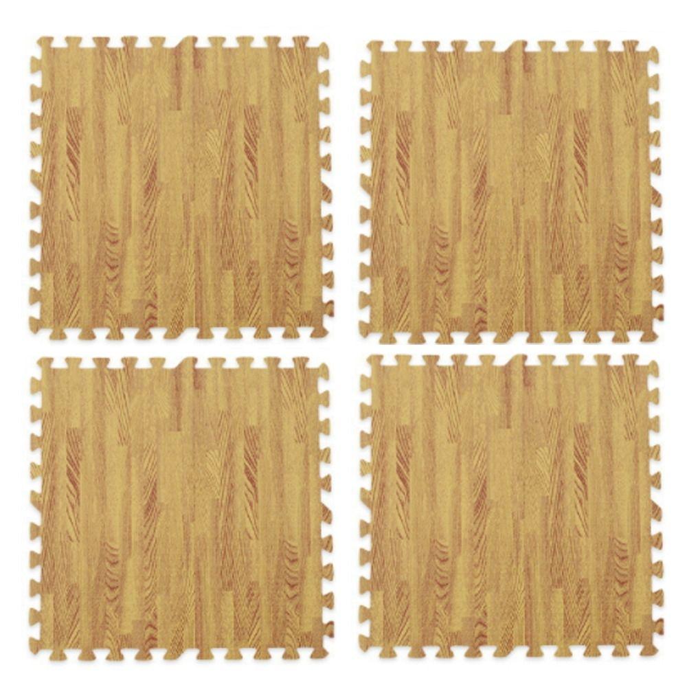 4 шт. Водонепроницаемый пенный коврик-пазл из пены EVA, напольный коврик с рисунком под дерево, коврик-пазл для ползания ребенка