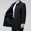 Деловой мужской пиджак для папы на осень и зиму, кашемировая ветровка для людей среднего возраста, мужское шерстяное пальто высокого качества, пальто средней длины, больших размеров