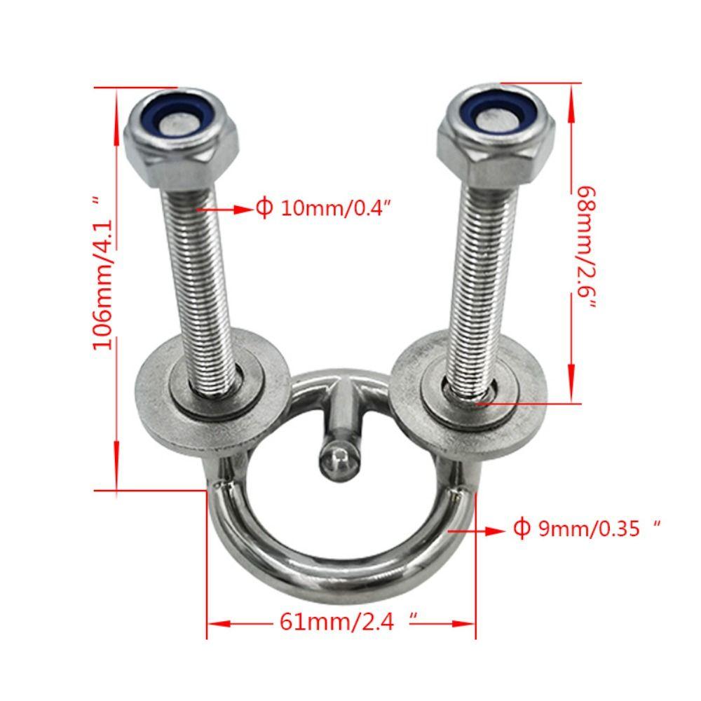Marine Grade Water Ski Tow Ring Stainless Steel Boat Tow Accessory Marine Tow Hook Yacht Equipment