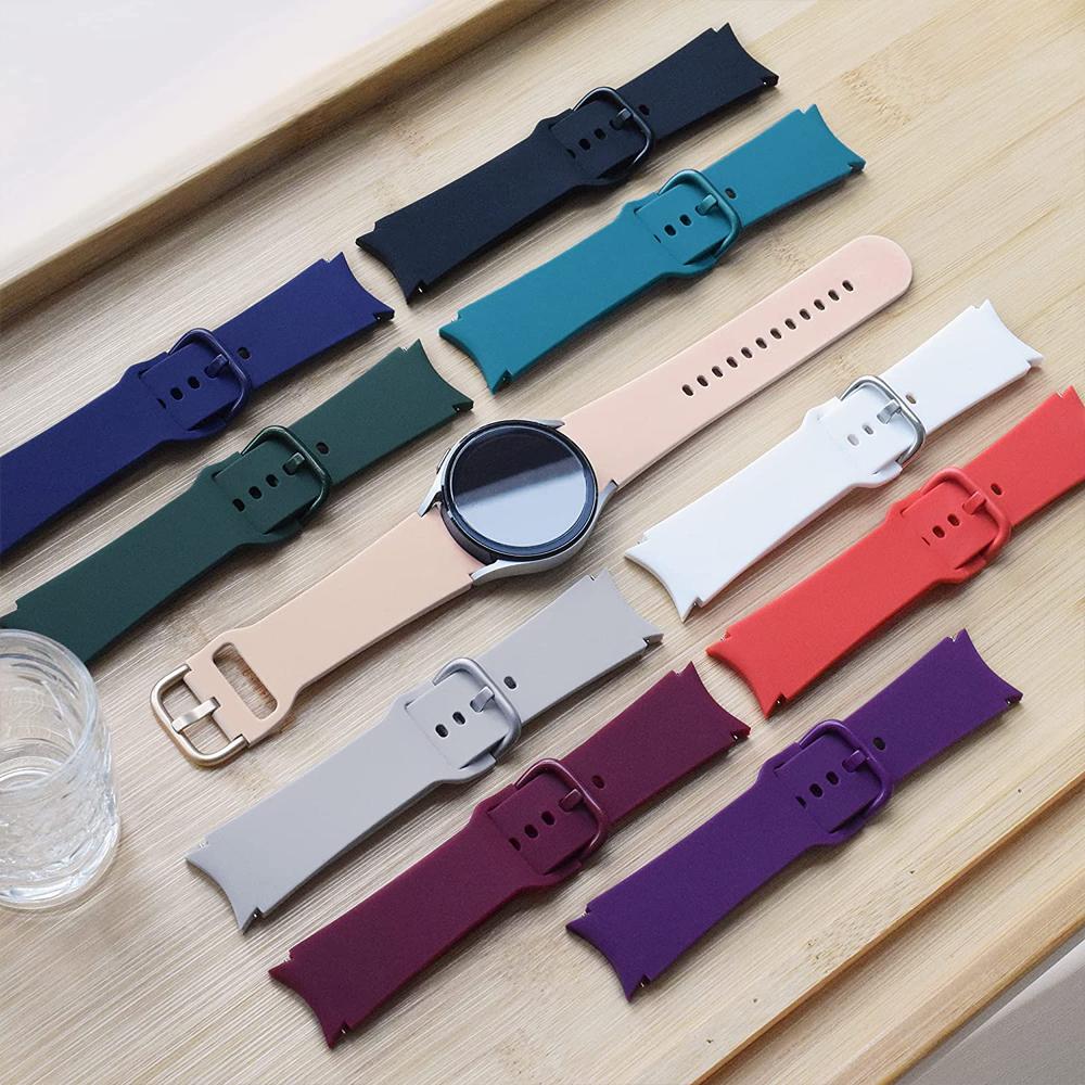 Оригинальный ремешок для Samsung Galaxy Watch 4/5/6 classic 47мм 43мм 44мм 40мм Силиконовый браслет без зазоров для Galaxy Watch 5 pro 45мм