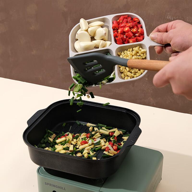 Кухонные тарелки для подготовки Baizi'en с 4 отделениями (Набор из 2)