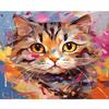 Modern Painting By Numbers For Adults Colorful Cat For Handicrafts Coloring By Numbers Acrylic Paints On Canvas Gift