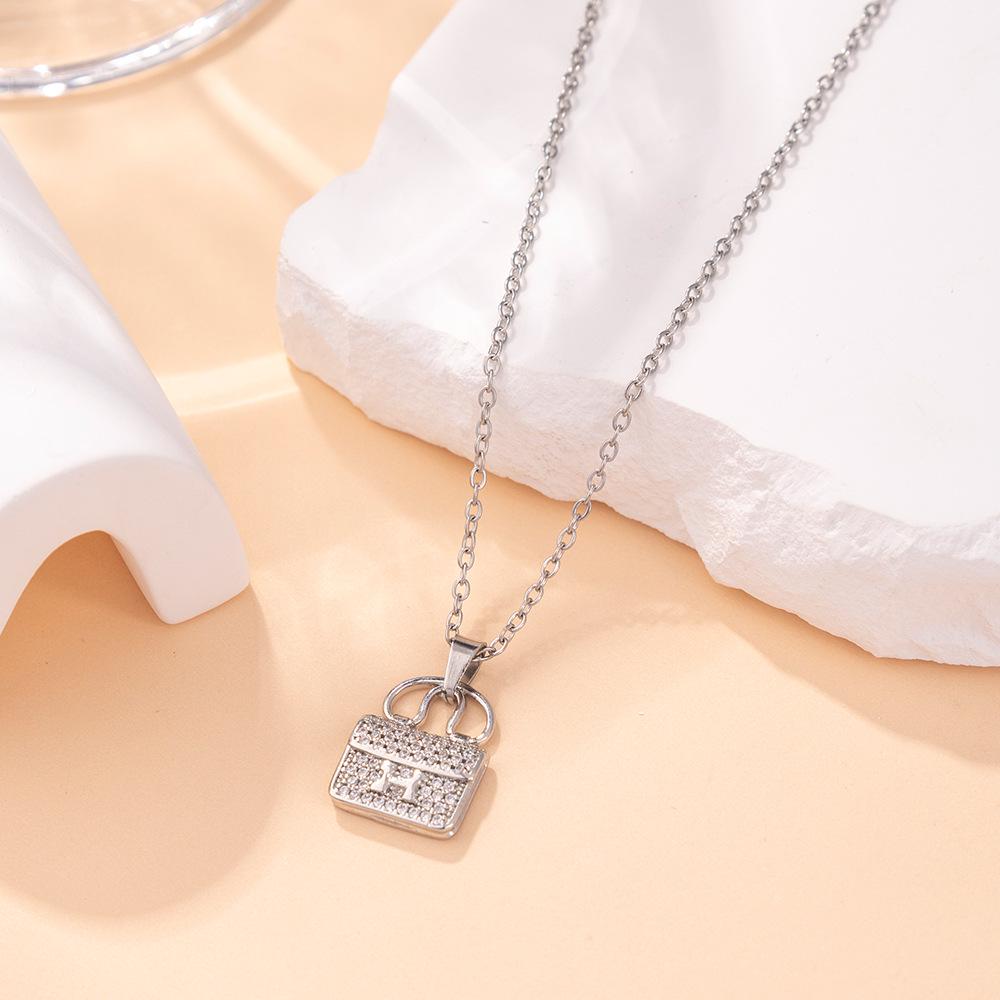 Женское титановое ожерелье на ключицу: Легкая Роскошь Циркон Бриллиант Мода