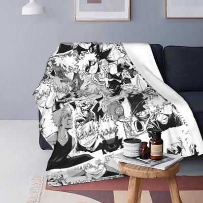 Katsuki Bakugo Fuzzy Blanket My Hero Academia Boku No Hero Academia Customized Throw Blankets for Home Quilt Bedshed