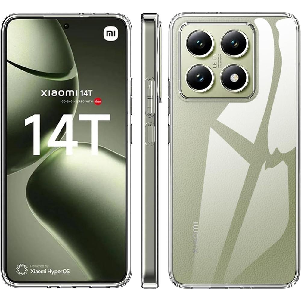 Ультратонкий силиконовый мягкий чехол для Xiaomi Mi 14T 14 T Pro Redmi Note Pro Plus Pro+ 4G 5G Прозрачный чехол
