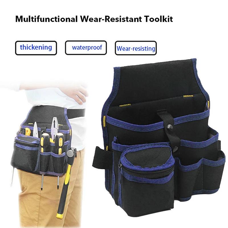 Electrician Toolkit Drill Waist Bag Wrench Screwdriver Hardware Tool Bags Organizer Multifunctional Tool Storage Bag