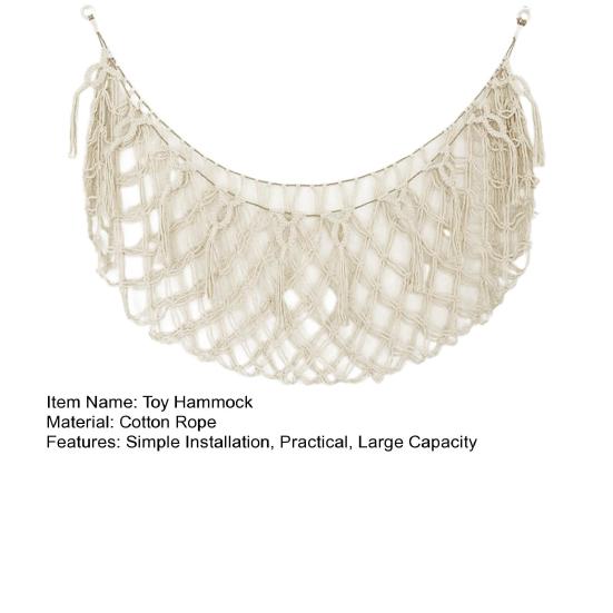 Настенный сетчатый мешок для мягких игрушек, гамак, большая вместимость, кисточки, простой дизайн