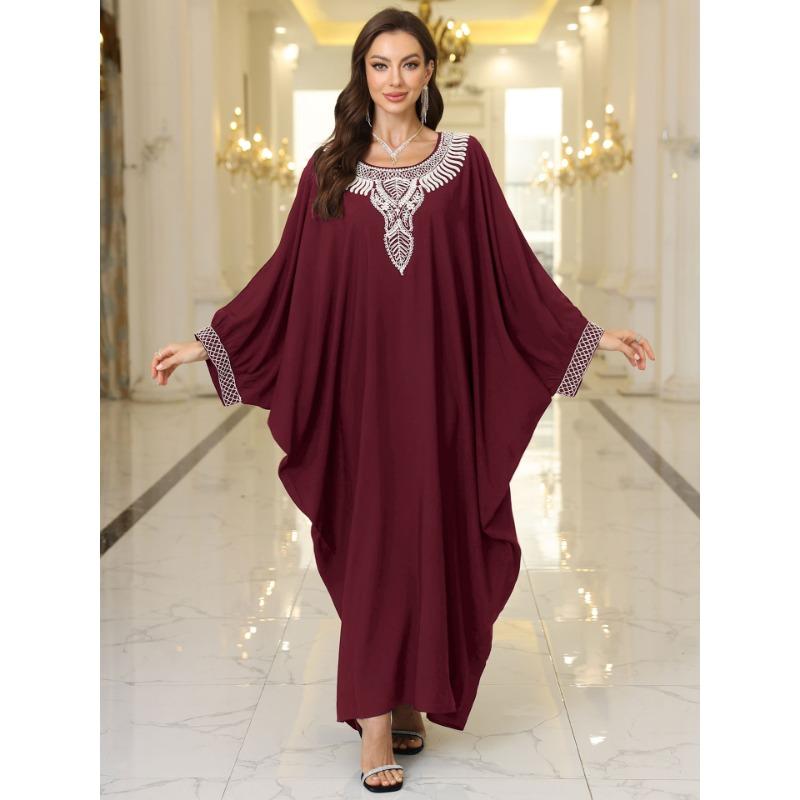Женская мода весна осень с длинным рукавом и круглым вырезом свободная талия повседневные платья