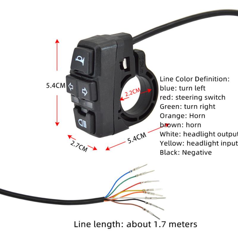 Переключатель 3-в-1 для электромобиля для фар + звуковой сигнал + указатели поворота, интеллектуальные детали «сделай сам»