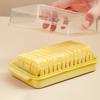 Clear Butter Dish Cheese Storage Container with Lid Butter Keeper for Refrigerator Stackable Easy-Clean Butter Holder for Kitchen Organization