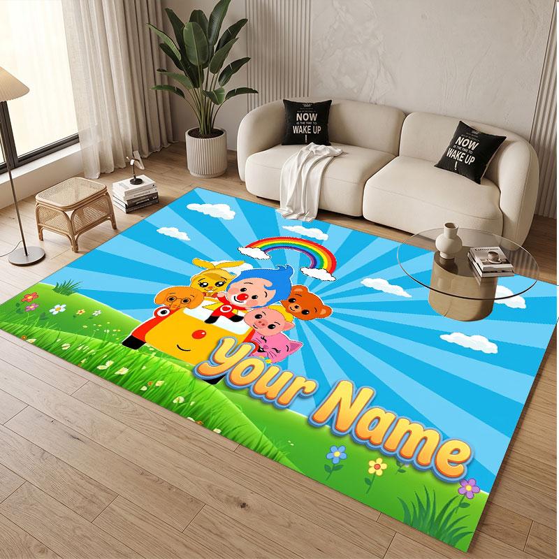 Custom Name Text Crystal Velvet Rug,El Payaso Plim Plim Soft Plush Decorative Non Slip Floor Carpet