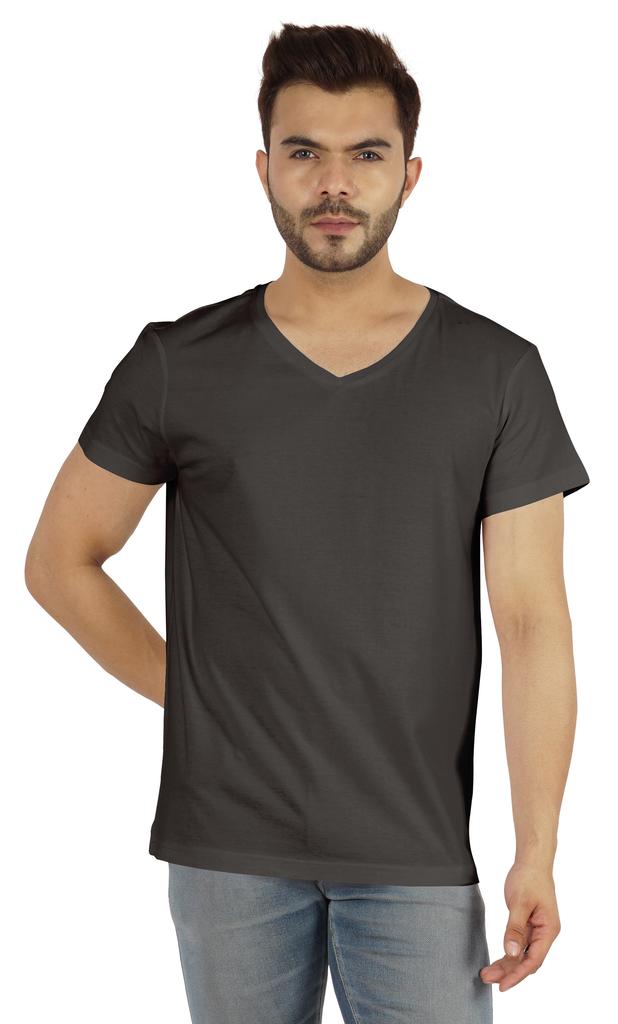 Inkmeso Футболка с V-образным вырезом, мужские базовые рубашки, повседневная хлопковая футболка с коротким рукавом