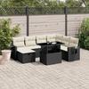 VidaXL Garden Lounge Set 8 Pcs with Cushions Black Wicker, Outdoor Sofa Set, Garden Lounge, Set 3274996