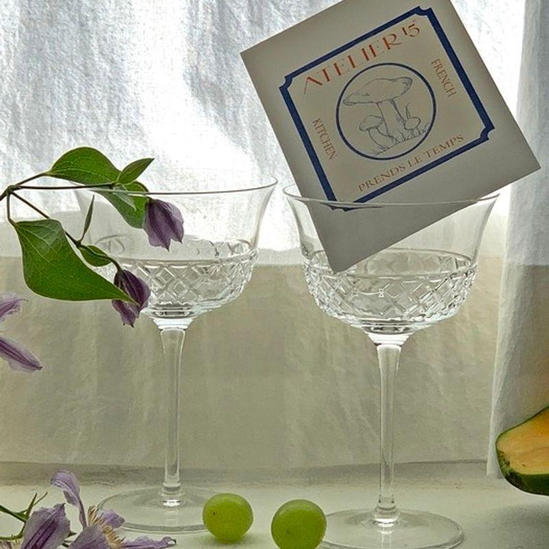Элегантный стол Французский Фитц Хрустальное стекло (Бокал для вина Коктейль Подарок на медовый месяц)