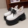 Модные балетки на платформе, женские спортивные туфли, модные туфли-лоферы для платья, повседневные кроссовки на шнуровке, 2025, осень, для ходьбы, новые Zapatillas De Mujer