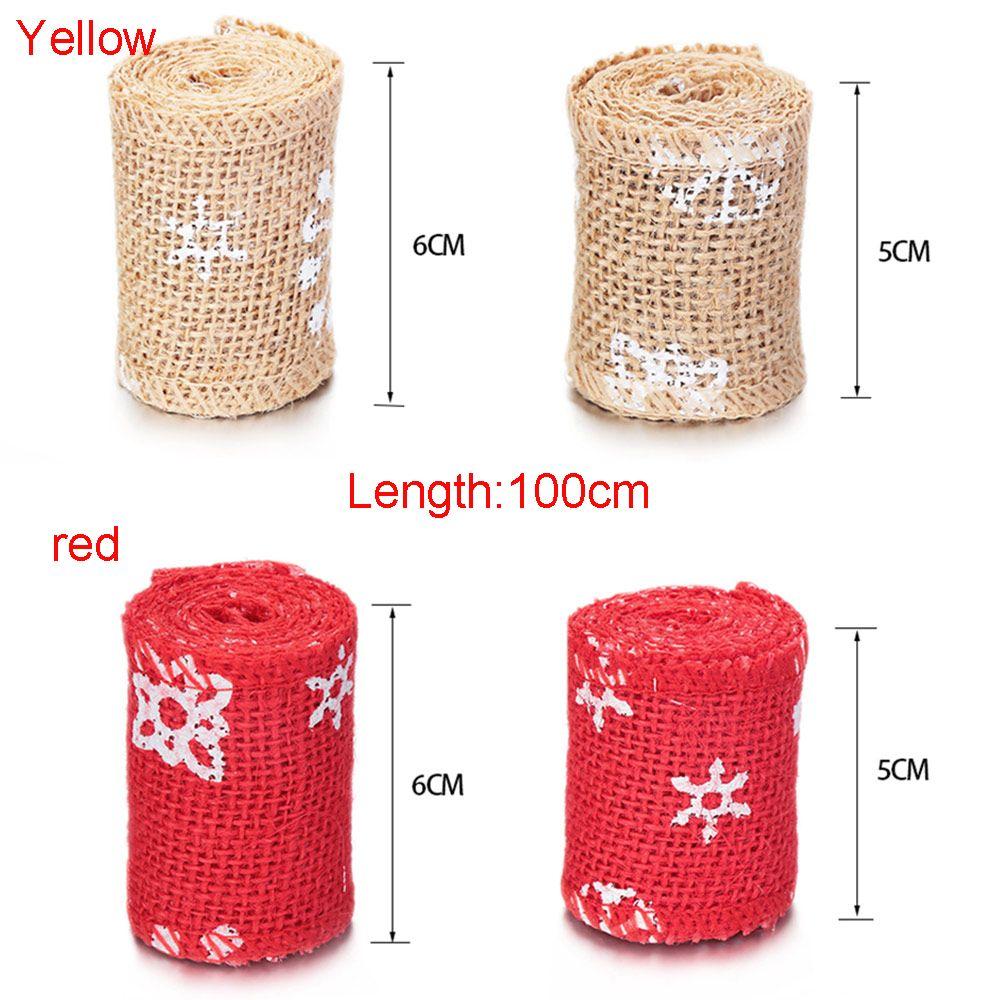 Craft Rustic Vintage Merry Christmas Wedding Snowflake Sisal Trim Snowflake Lace Ribbon Jute Burlap